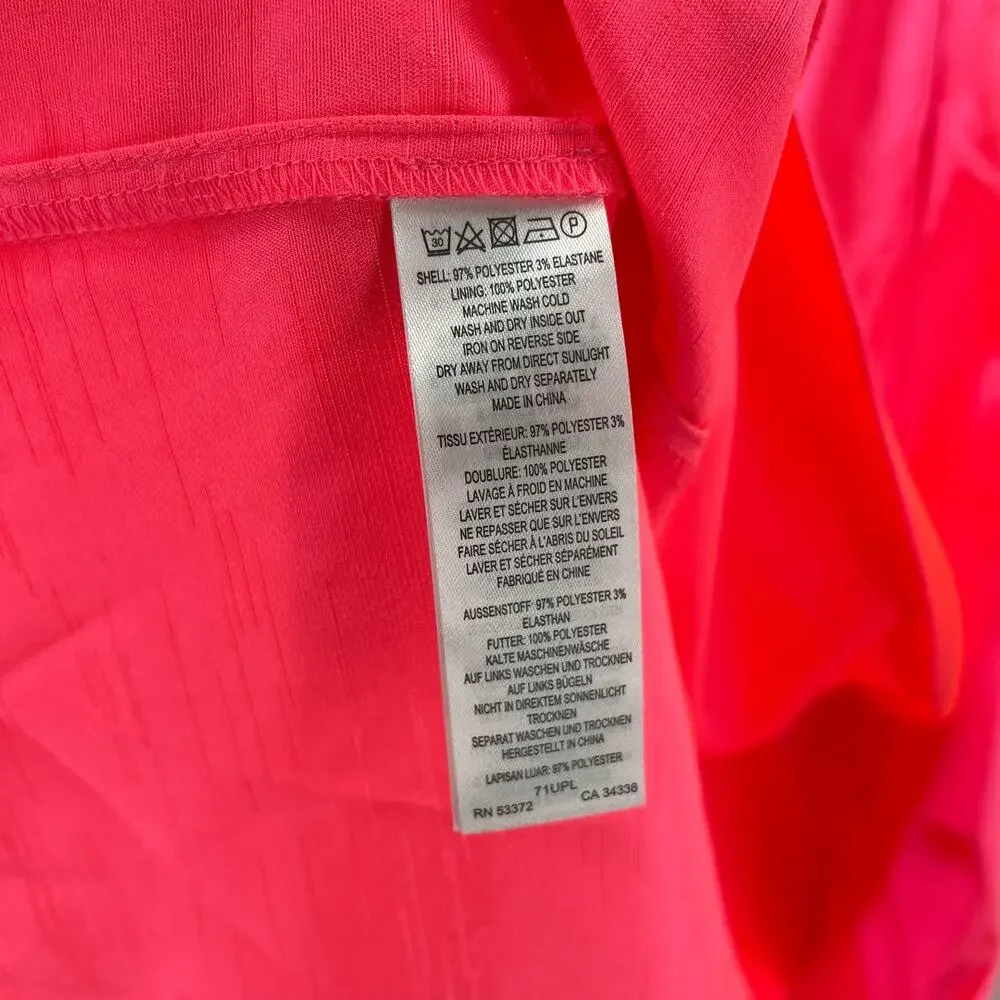 FRENCH CONNECTION Dress Size 6 Adaline Satin One Shoulder Midi Neon Pink NWT